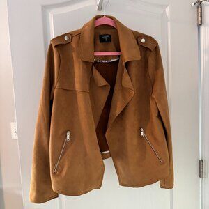 Brown Suede Moto Jacket